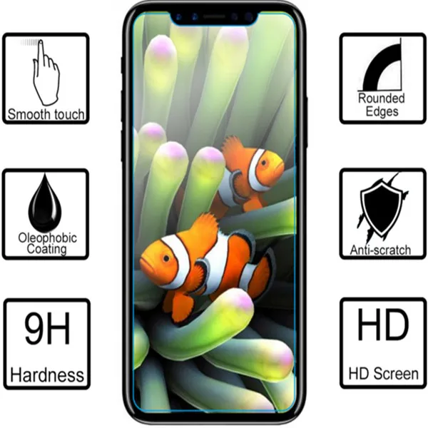 9 H 0,3 мм 2.5D Закаленное стекло для iPhone X Анти-взрыв против царапин защитная пленка для экрана с розничной коробкой
