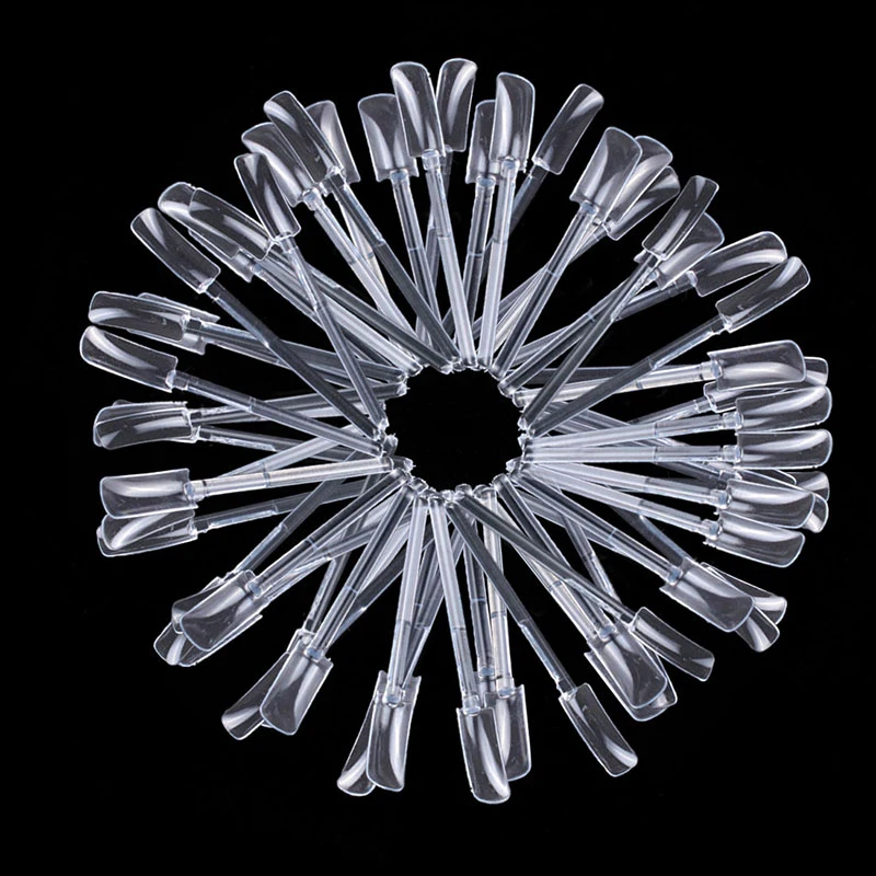 

50PCS Clear Nail Art Display Stand Sticks for Manicuries Practice Tool Nail Polish Display Free Shipping #043