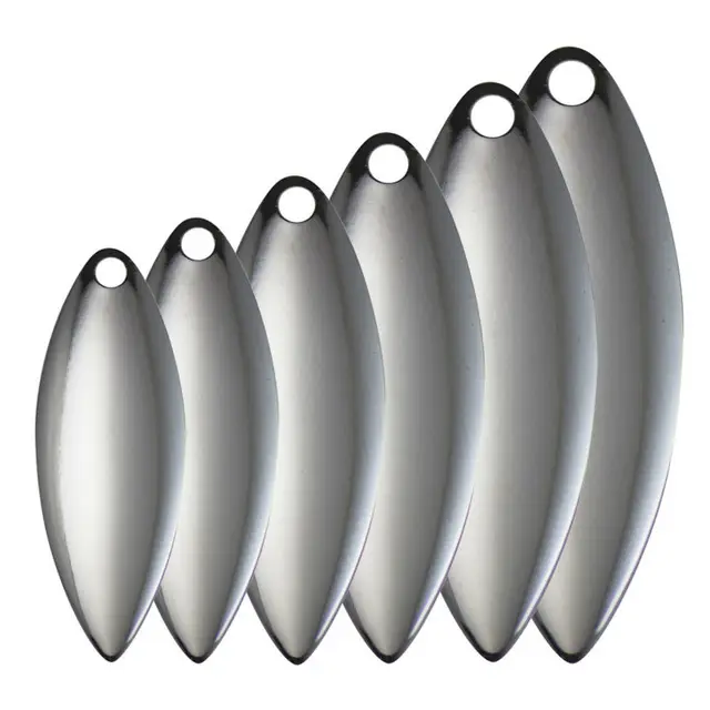 10pcs size 2 5 nickel steel willow spinner blades smooth finish diy nickel size