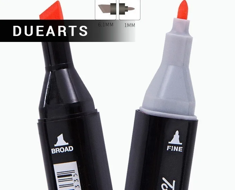 

Hot Marker pen 32/48/72 Colors Multicolor Oily Double-headed Nib Student painting school Horticultural Landscape Design