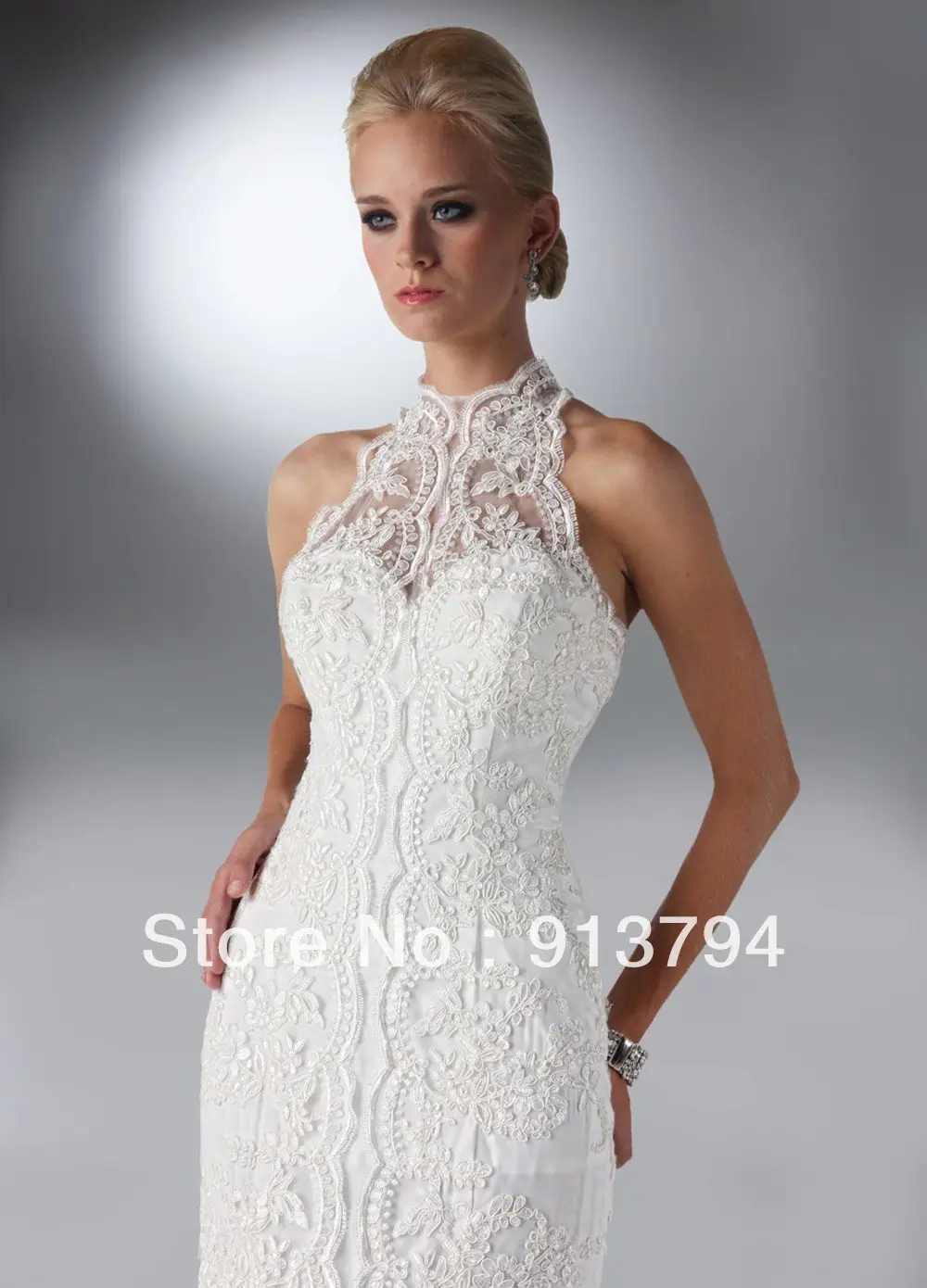 Halter Lace Wedding Dresses