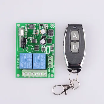 

Universal Wireless Remote Control Switch AC 85V ~ 250V 110V 220V 2CH Relay Receiver Module and RF 433Mhz Remote Controls