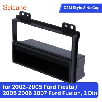 

Seicane One Din Car Fascia Dashboard Refitting Panel Plate Kit for 2002-2005 Ford Fiesta/2005 2006 2007 Ford Fusion Trim Mount