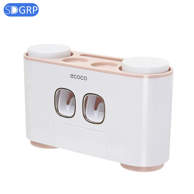 

Automatic Squeezing Toothpaste Dispenser Tooth brush Holder Toothbrush case Storage Wall mount Rack Bathroom Accessories Set
