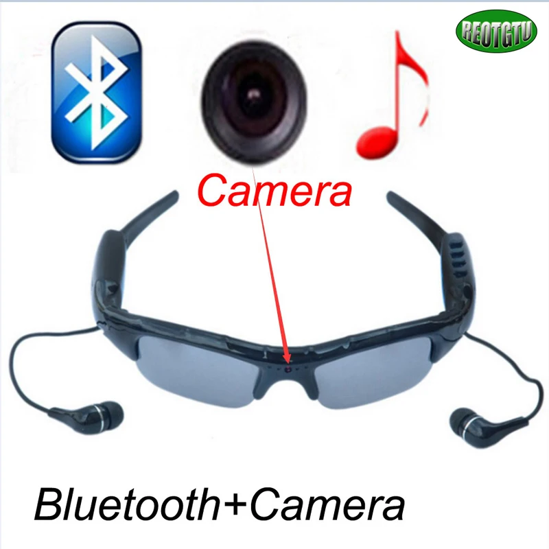 Free shipping Multi function bluetooth Stereo music headsets camera font b smart b font glasses 2