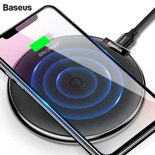 Беспроводное зарядное устройство Baseus из кожи Qi для iPhone 11 Pro Xs Max X samsung Note 10 S10 Xiaomi Mi 9 Быстрая Беспроводная зарядка