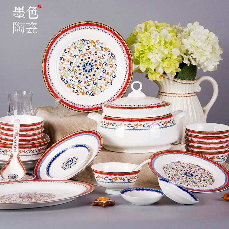 Guci 30PIECES 60 PIECES Bone china tableware dishes Chinese dishes