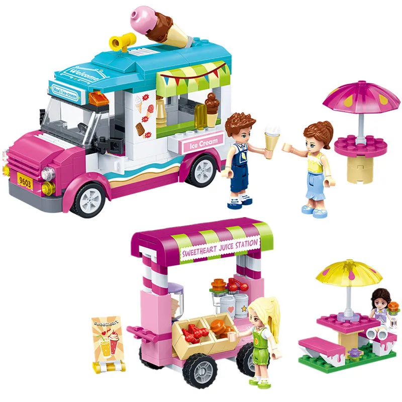 GUDI City Girl Juniors Emma Ice Cream Truck Building Blocks Sets Bricks