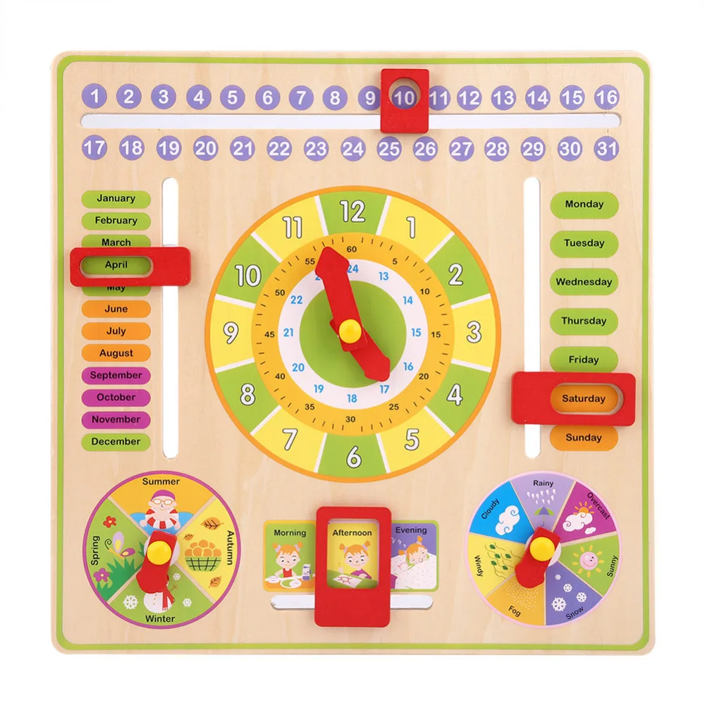 

Baby Wooden Toy Children Learning Developmental Abacus Wood Clock Multifunction Kids Educational preschool Toy for Kid Gift 2018