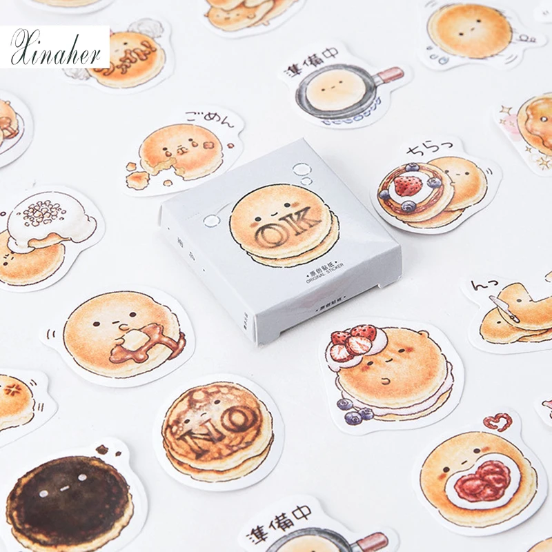 XINAHER-45-pcs-lot-cute-bread-expression-paper-sticker-package-DIY-diary-decoration-sticker-album-scrapbooking (5)
