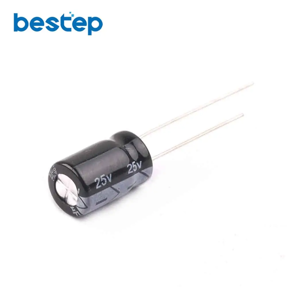 50PCS 25V 220UF 8*12mm Electrolytic Capacitor