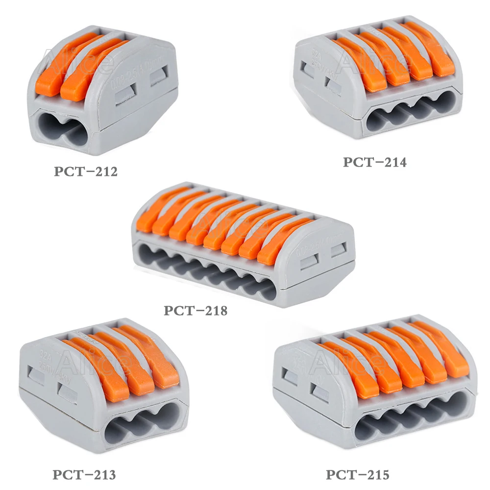 

free shipping 1-100pcs 2pin 3pin 4pin 5pin 8pin Connector Conductor Terminal Block Wago connector Universal Compact Wire