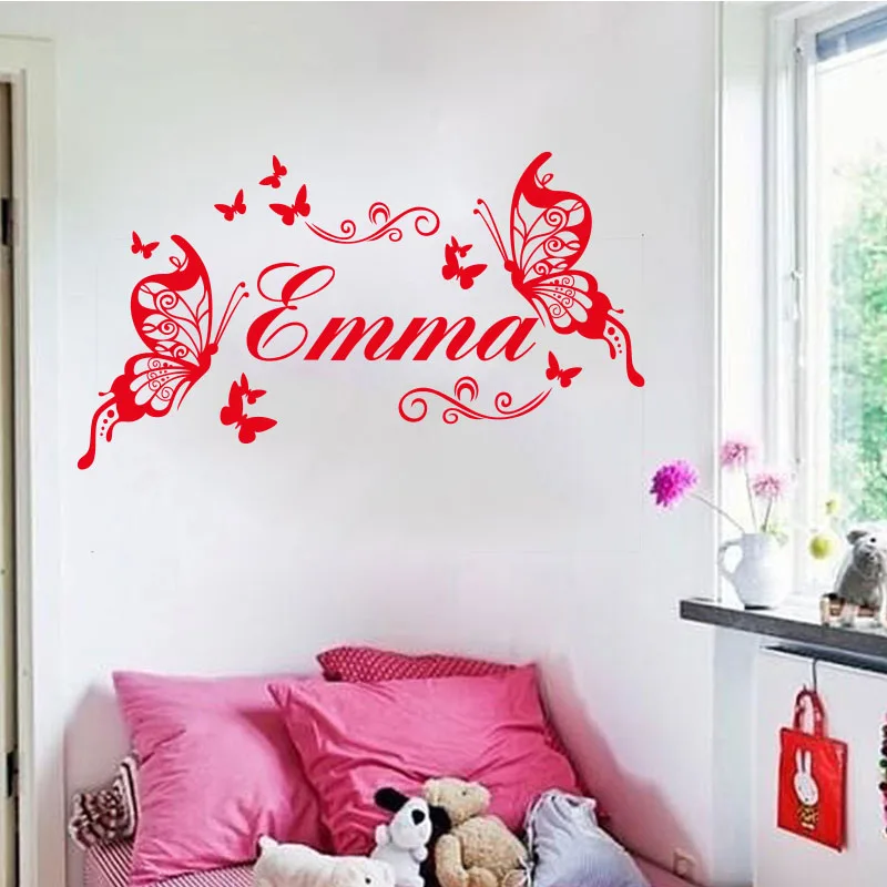 Personalized vinyl wall stickers custom name mural applique art