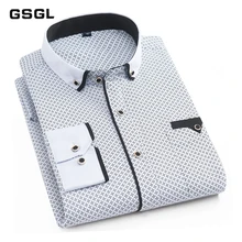 Мужская рубашка в горошек с длинными рукавами, повседневные рубашки для мужчин, приталенные мужские рубашки 6 цветов, мужские рубашки