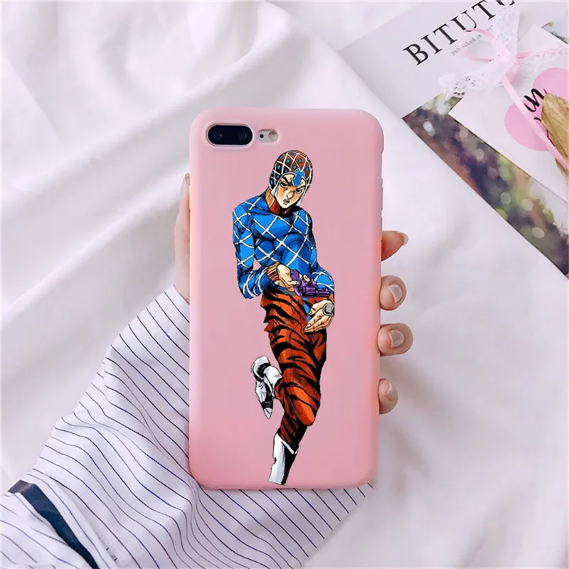 JoJo невероятное приключение убийца queen Caso телефон чехол для телефона пункт O iphone Da iphone XR XS MAX X 8 Plus 7 Алем de 6S плюс 6S 5 - Цвет: TPU