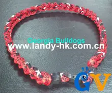Handicarft souvenir Custom Design Team Titanium Germanium Ionic Sports Necklace Triple Braid Georgia Bulldogs, 100pcs/lot