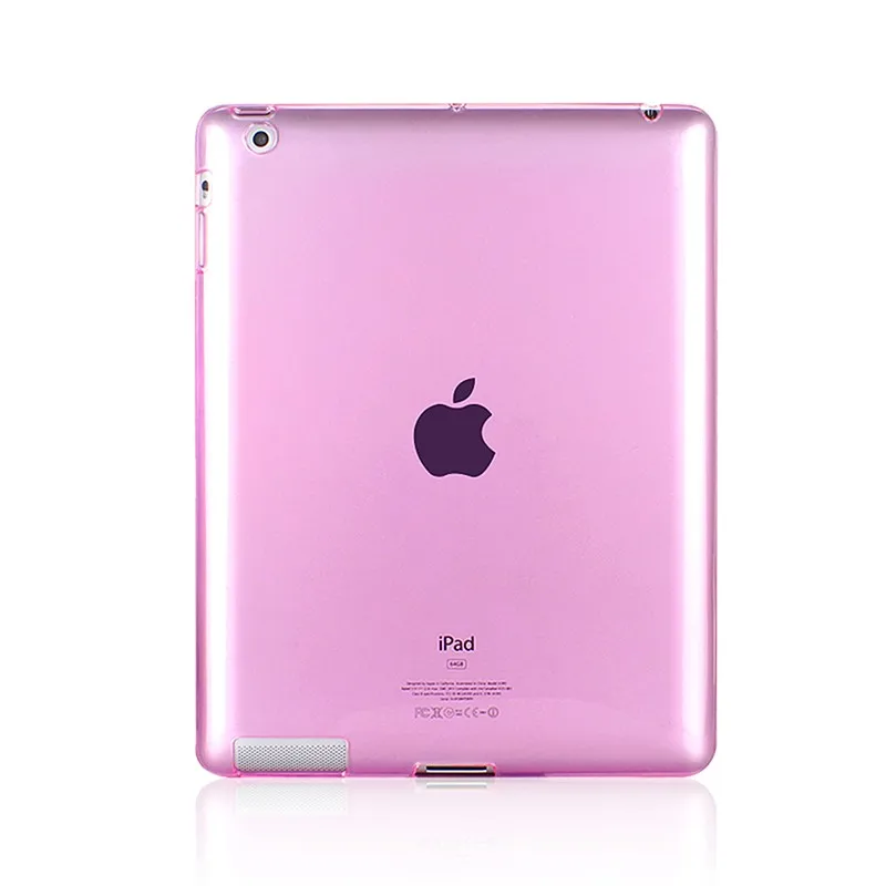 Protector Shell Case For Apple iPad 4 3 2 iPad4 Silicon Cases Cover Clear Color Soft Skin Tablets Pad Accessory Etui Coque Capa (16)