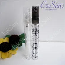 LG01YG-10ML, черный и белый стеклянный флакон для духов 100 шт./лот