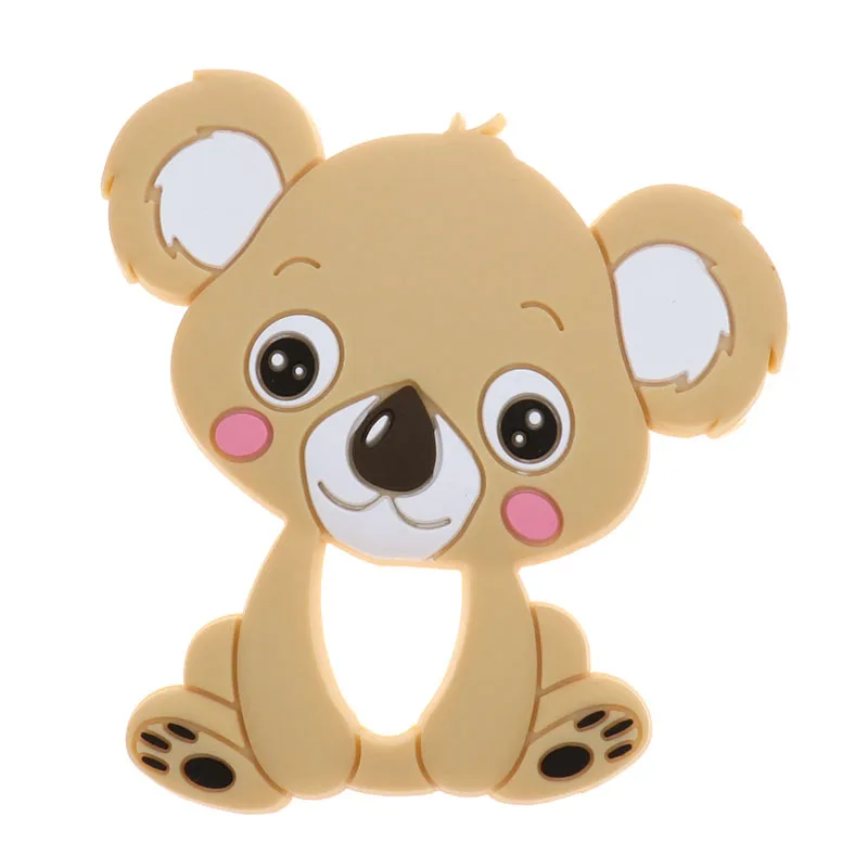 코알라 실리콘 Teether 동물 곰 Bpa 무료 젖니 목걸이 펜던트 액세서리, DIY 크리스마스 선물, 10 개