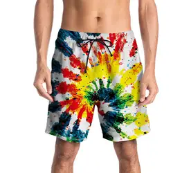 Размер США мужские пляжные шорты с цветочным рисунком 3d печатных Quick Dry отпуск шорты модные брендовые летние Пятый Брюки Одежда Новый