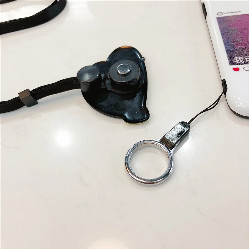 الكرتون لطيف انفصال البوب الحبل الرقبة الشريط للمفاتيح ID بطاقة موبايل أحزمة هاتف ل فون 5 6 7 8 X شارة حامل هانغ حبل
