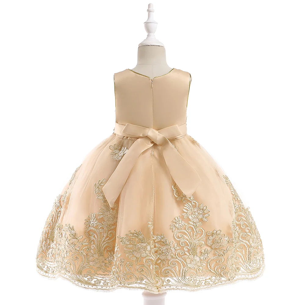 Летнее платье для девочек с вышитыми цветами одежда для маленьких девочек Детские праздничные платья для девочек на свадьбу vestidos robe Fille