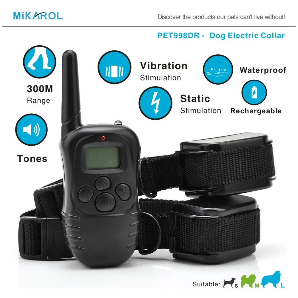 4in1 Shock Training Dog Collar Rechargeable Electric Dog Collar with