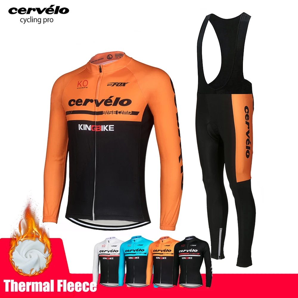 

Winter Cycling Set Thermal Fleece Bike Clothing MTB Bicycle Clothes Winter Cycling Jersey Set Men Maillot Ropa Ciclismo Invierno