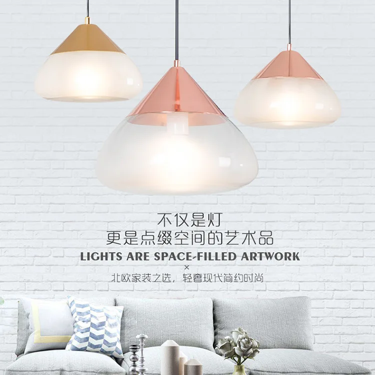 

glass pendant lights for living room bedroom restaurant hanging modern nordic indoor deco loft E27 pendant lamp