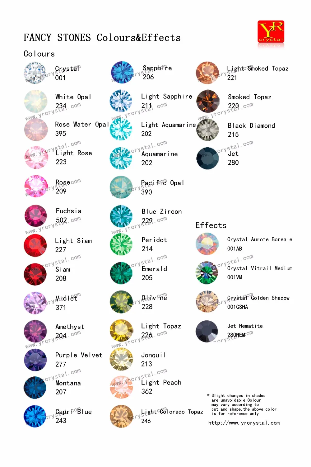 fancy stones color