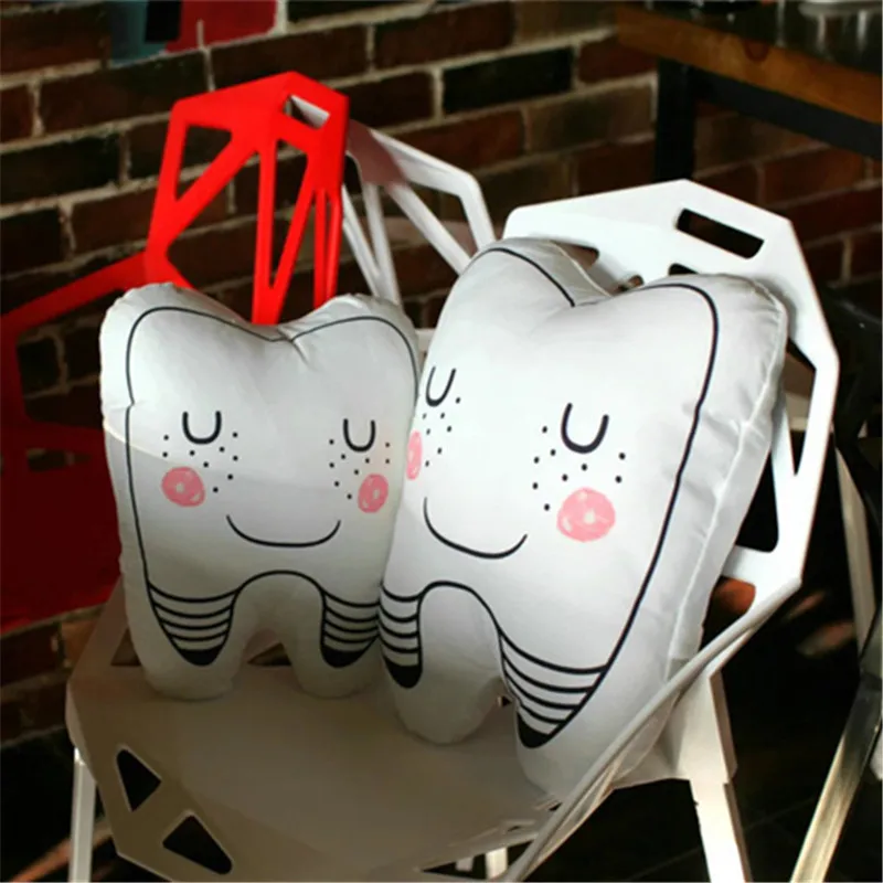 

1pc High Quality 3D Teeth Shaped Pillow Cushion Baby Sleep Pillow Toy Washable Tooth Pillows Creative Gifts Children's Gifts