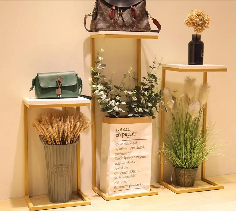 

Clothing Store Flow Table Decoration Shop Window Clothes hanger Display Stand Zhongdao Show Counter High and Low Place Tables.