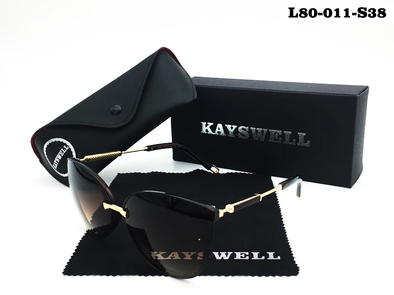 KAYSWELL, кошачий глаз, солнцезащитные очки для женщин, черная оправа, градиентные солнцезащитные очки, очки для вождения, L80-011