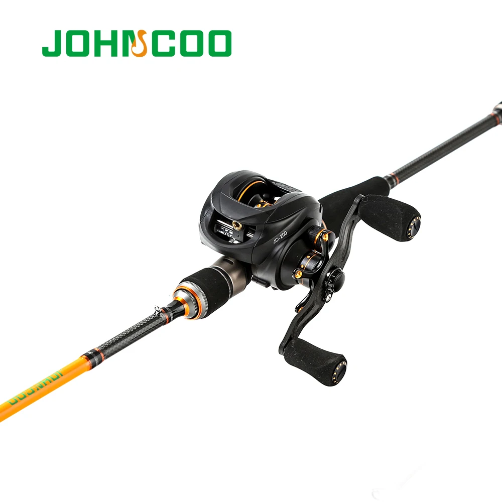

2.1m Fishing rod Combo with baitcasting Reel Test 7-21g Carbon Casting rod + Carbon reel 6.3:1 165g high Quality Fishing rod set