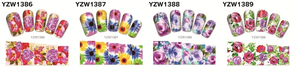 WUF 1 Лист наклейки своими руками ногти искусство переводные наклейки с принтами аксессуары для маникюрного салона YZW-8126