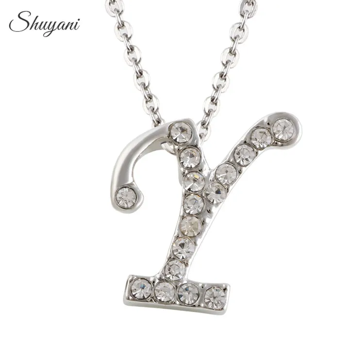 Shuyani Fashion Letter Y Customized Necklace Women Jewelry White