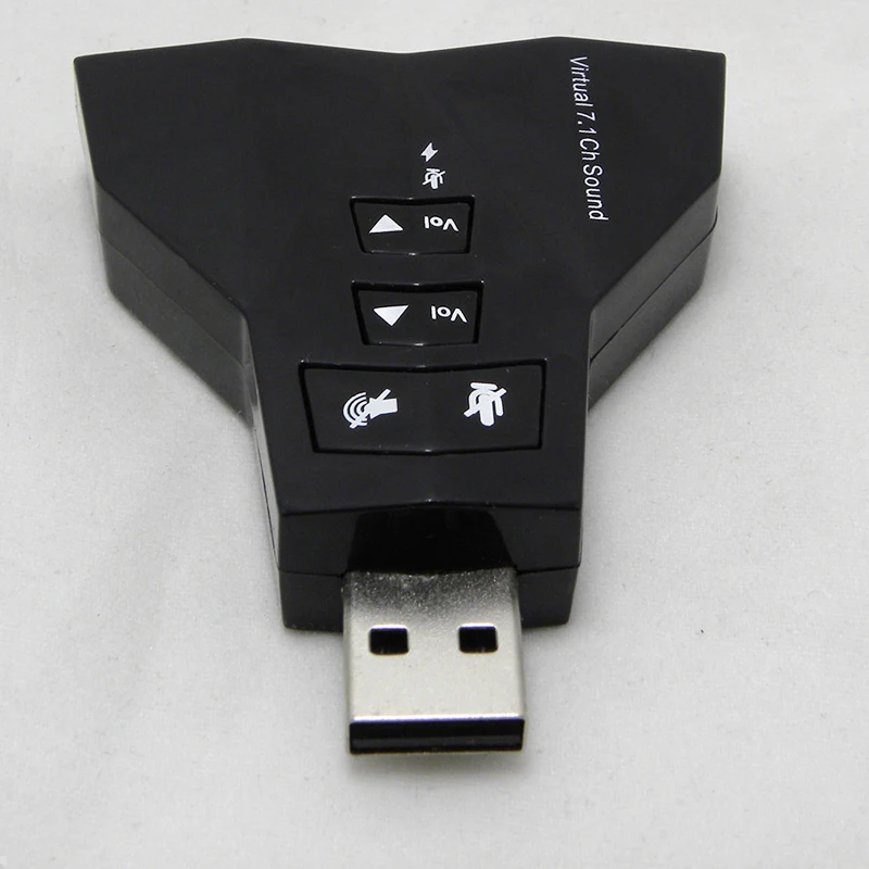 2 в 1 3D Внешний usb звуковая карта 7 канальный Цифровой Двойной Виртуальный 3.5mm USB