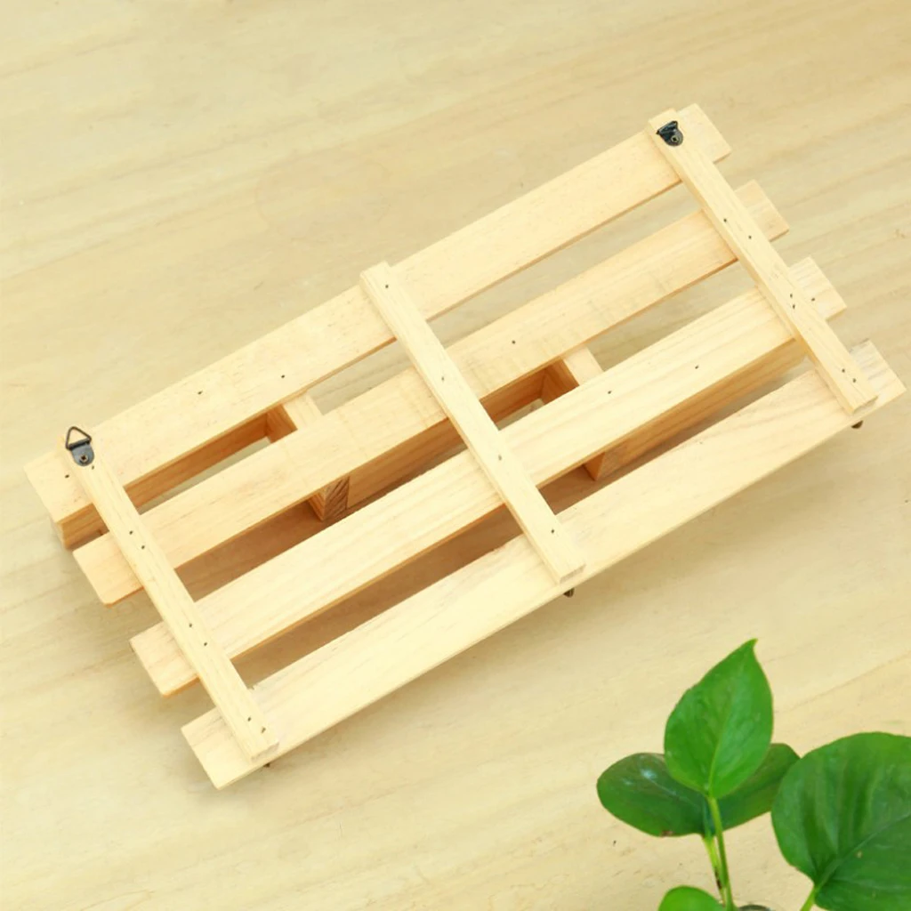 Baoblaze Wooden 3-tier Stair Shelves Organizer Books Collections Display Shelf Storage Rack with Key Hooks, Wall Mounted