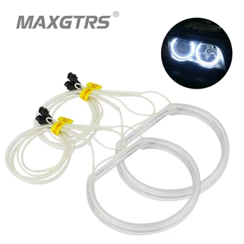 

4x 131mm Halo Ring Angel Eyes CCFL Ring LED DRL Headlight For BMW E36 E38 E39 E46 3 5 7 Series Sedan/touring with Projectors