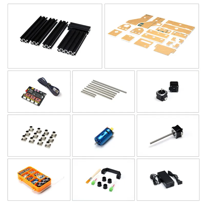 EleksMaker EleksMill 130x90x40 мм Desktop DIY ЧПУ Micro лазерная гравировка машина с 2500 МВт лазерный модуль