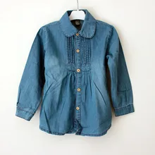 Детская одежда, рубашка, хлопковая рубашка с длинными рукавами, ковбойская рубашка для девочек с двумя рубашками