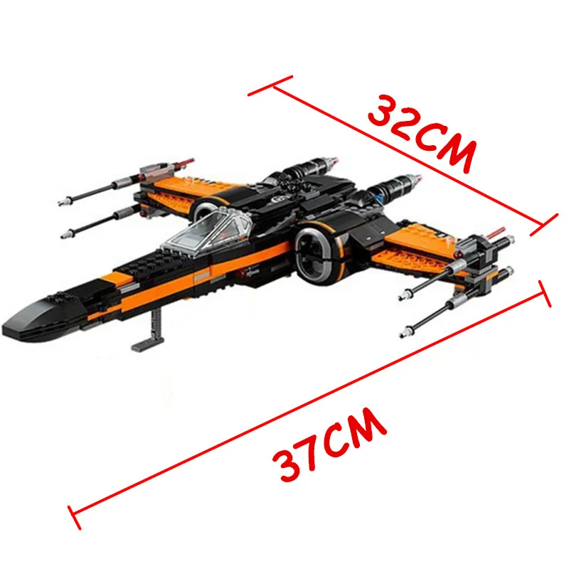 05004 строительные блоки, Звездные войны, набор Poe's X Wing Fighter, 748 шт., фигурки из блоков, игрушки в подарок, совместимые 75102