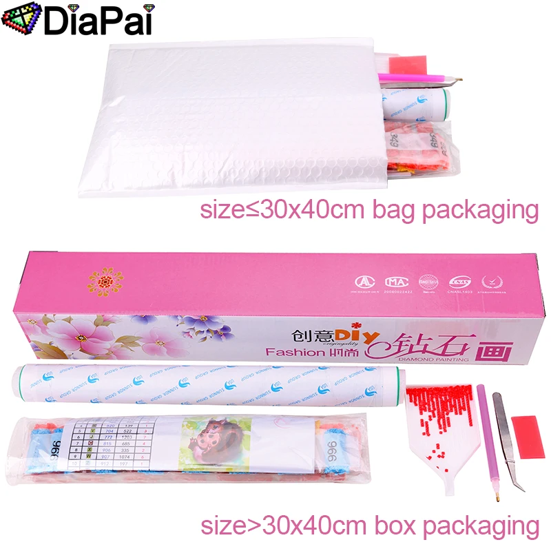 Алмазная живопись DIAPAI 5D DIY полностью квадратная/круглая дрель 3D вышивка
