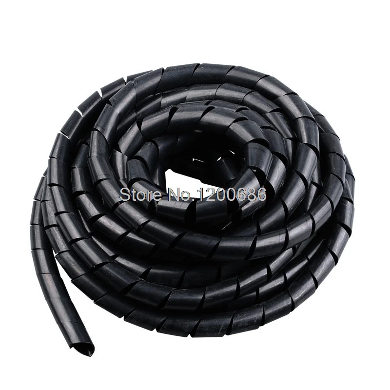 Black Wire Spiral Wrap Sleeving Band Tube Cable Protector Cable Sleeve black Wire Protection