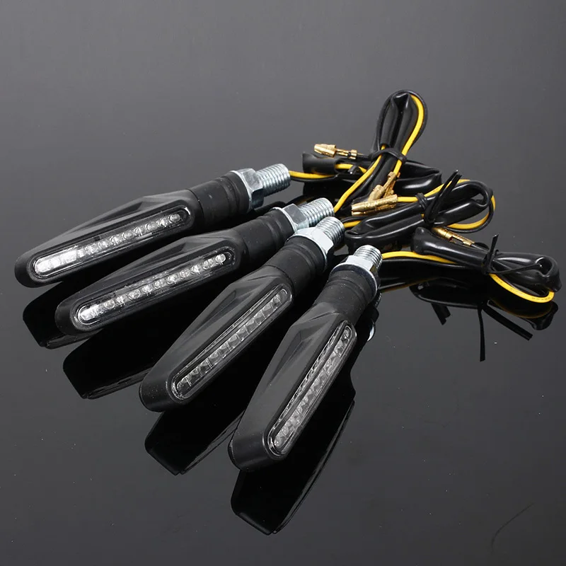 

4PCS/SET Amber 12 LED Motorcycle Turn Signal Light Universal for 12V Motorbike ATV Indicator Light Blinker Lamp ABS Plastic