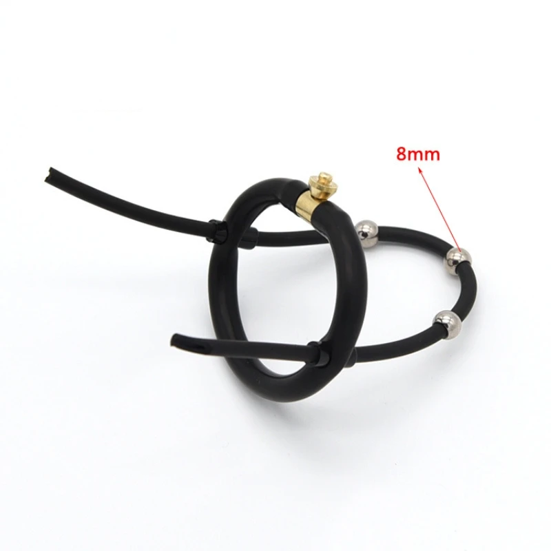 Женское кольцо с бусинами стимуляция электрическим током рукава для пениса