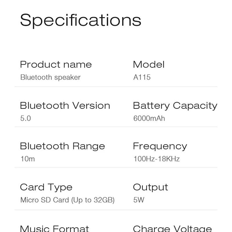 EWA A115 Колонка Bluetooth динамик Встроенный аккумулятор 6000 мАч Высокая мощность Bluetooth динамик s TWS Hifi Bloototh беспроводной динамик