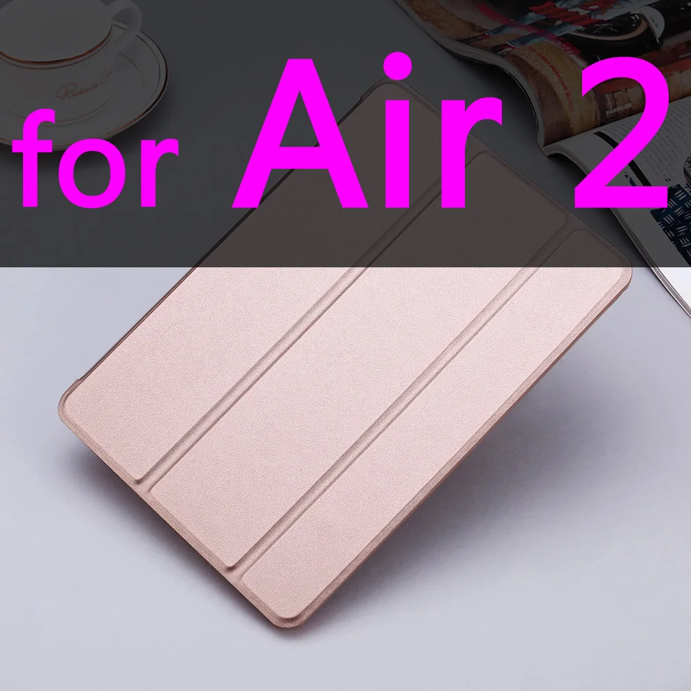 Для iPad Air2 Air1, ZVRUA ура чехол тонкий из искусственной кожи смарт-чехол для Apple iPad Air 1/2 Чехол крепкий стенд Авто Режим сна/Пробуждение - Цвет: Rose Gold For Air 2