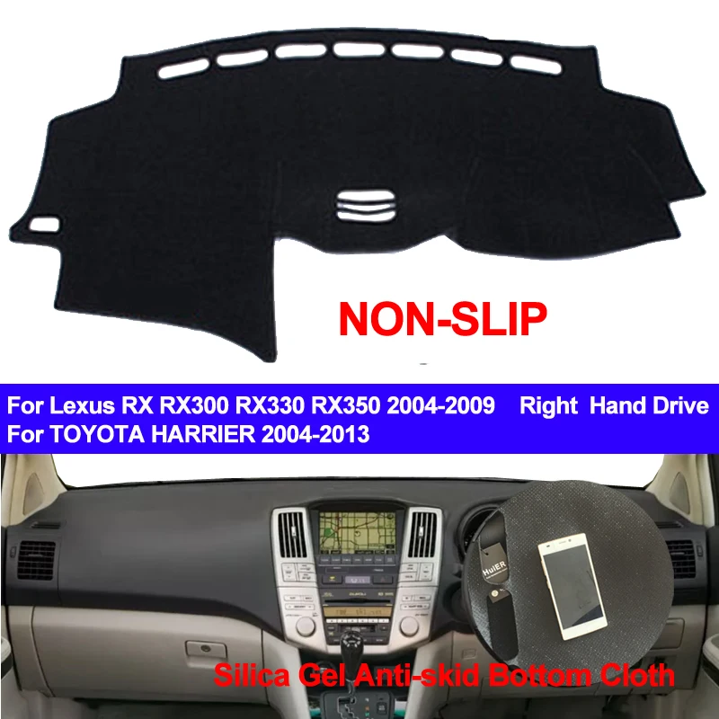 

TAIJS Car Dashboard Cover Silicone Non-Slip For Lexus RX 300 330 350 2009 Toyota Harrier 2004 - 2013 DashMat ANti-UV Sun Shade