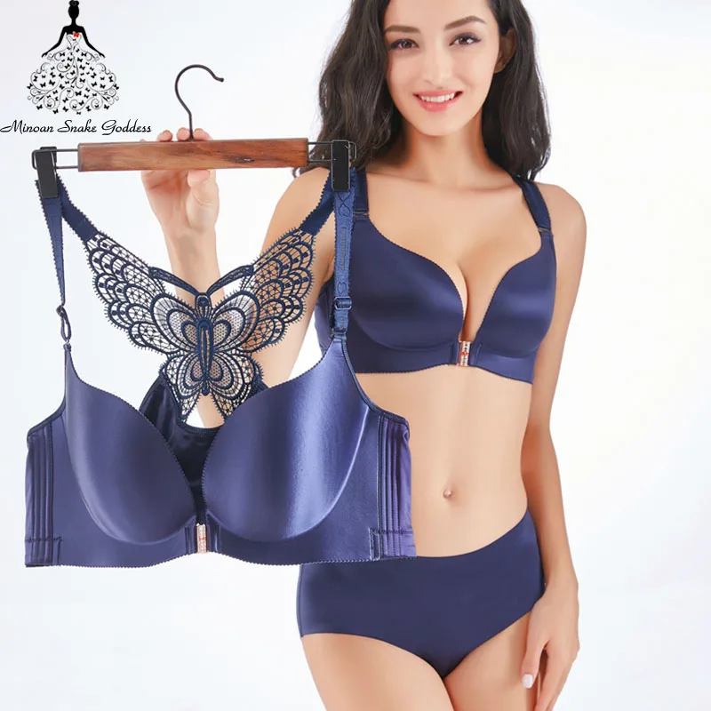 Plus Size Bra Set Lingerie Underwear Women Set Push Up Bra Brief Set Brand Women's Intimates Thin Cup Butterfly Big Size CDE Cup Plus Size Bra Set Lingerie Underwear Women Set Push Up Bra Brief Set Brand Women's Intimates Thin Cup Butterfly Big Size CDE Cup